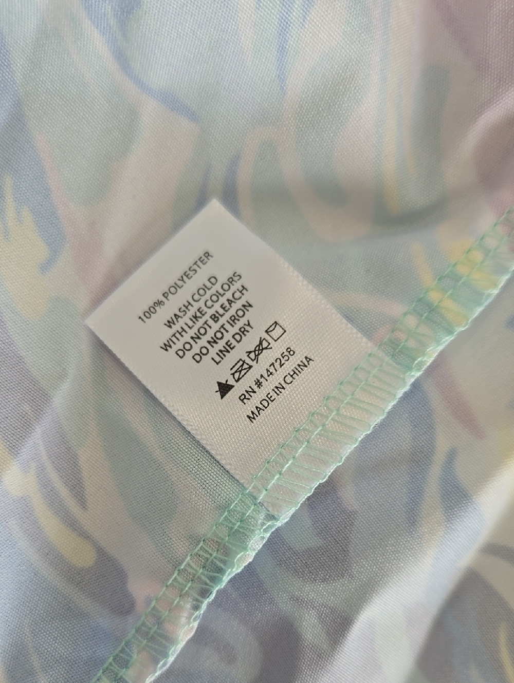 NWT Simply Southern Tiered Pastel Watercolor Swirl Spaghetti Strap Dress - Picture 7 of 7
